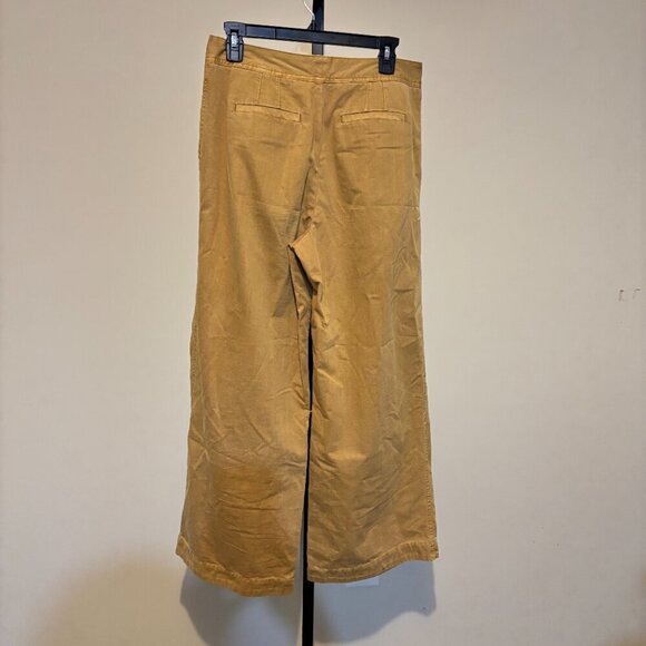 Free People Liberty Wide Leg Pleated Caramel Tan Pants - Picture 10 of 12